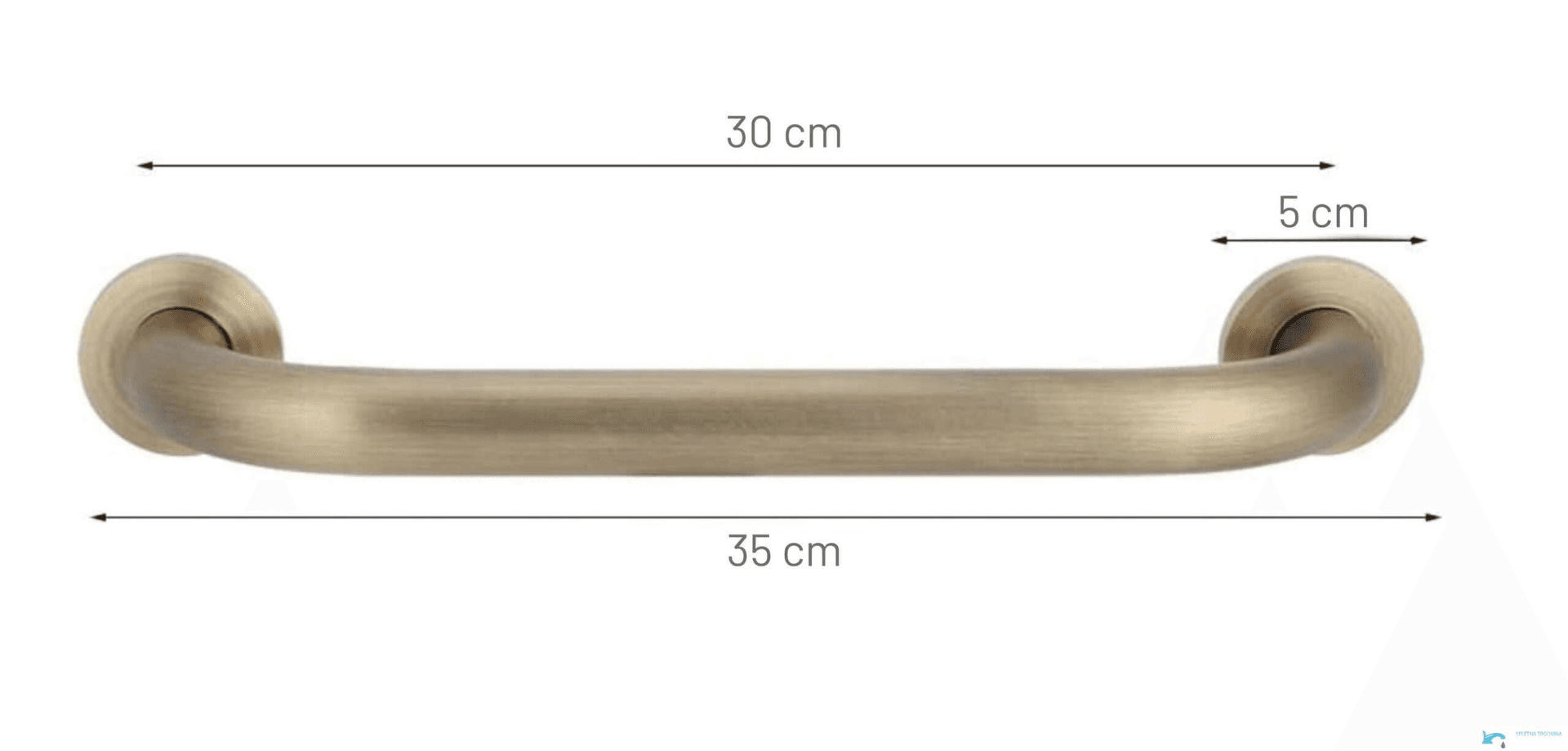 Badezimmerhalter EYN DB1008 zur Wandmontage, 35 cm, in Antikmessing