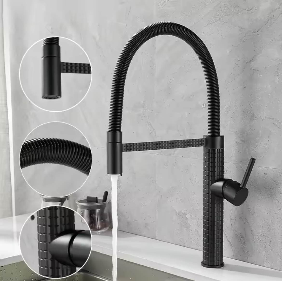 Küchenarmatur ELITE EDITION KS1220 mit Ausziehbrause in mehreren Farbausführungen KS1220 — 1