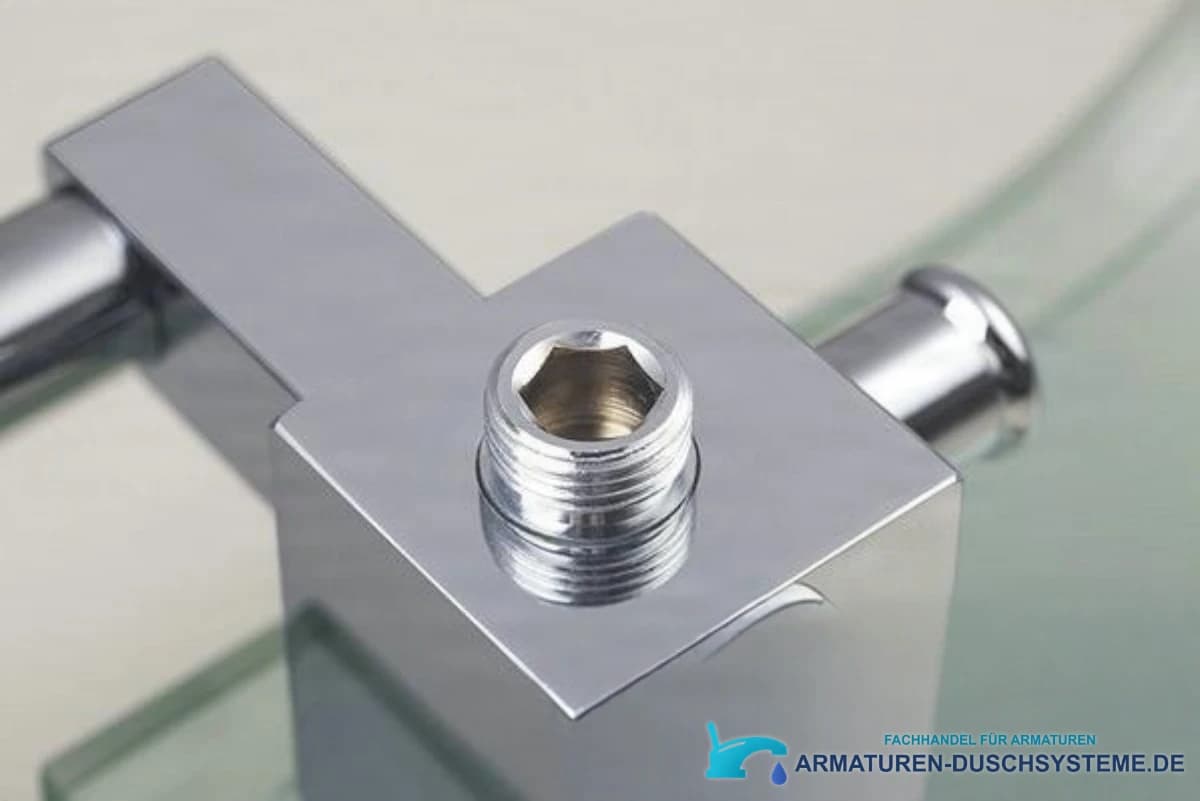 Wandarmatur für die Badewanne aus gehärtetem Glas SK0264 in Chrom