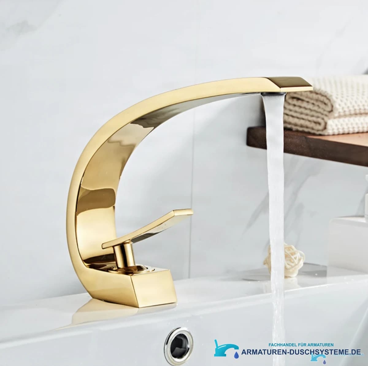 Supermoderne Waschtischarmatur GB1424-zs in glänzendem Gold