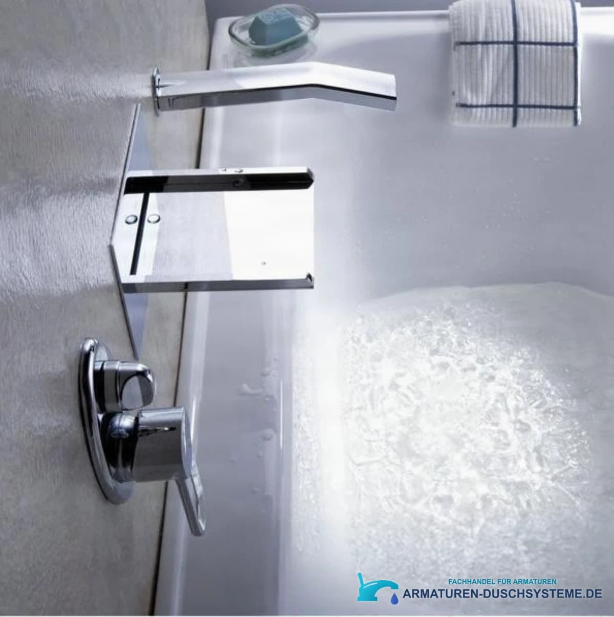 Unterputz-Badewannenarmatur mit LED-Beleuchtung PSK7917 in Chrom