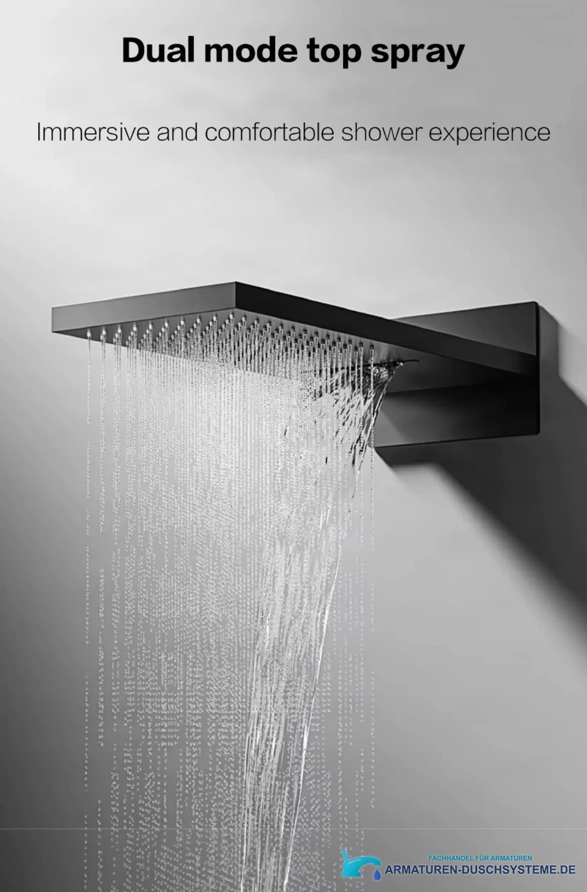 Regen und Wasserfall