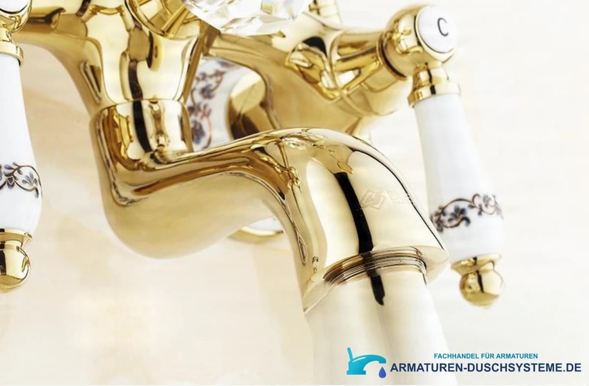 Duschpaneel „mit Diamant“ NTG40422 in glänzendem Gold