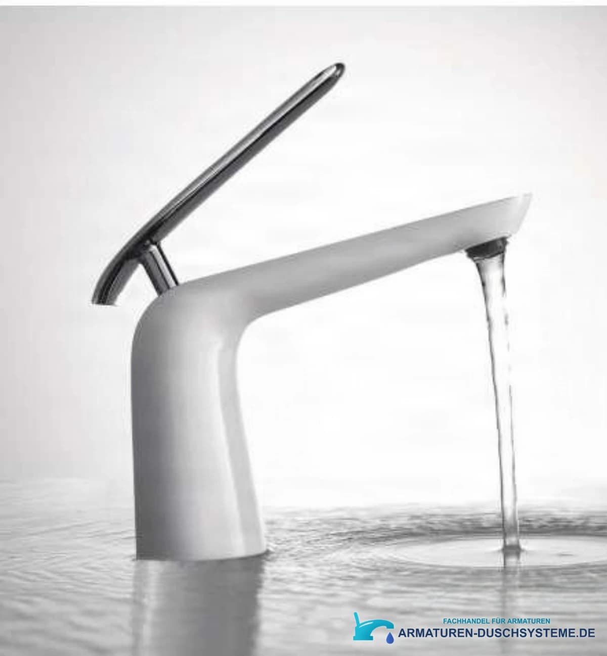 Weiße Badarmatur für Waschbecken und Bidet woo-6963 in Mattweiß