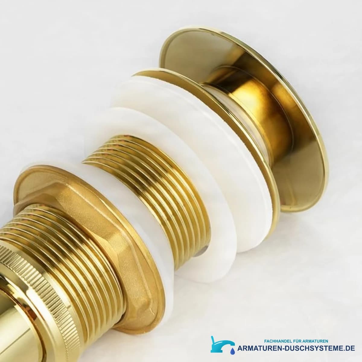 Pop-up-Ablaufventil für Waschbecken ELITE EDITION BSD1046 in glänzendem Gold