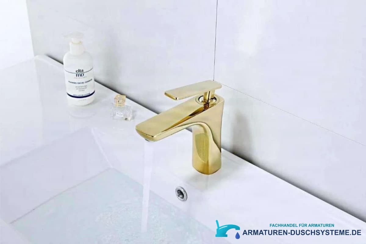 Goldene Badezimmerarmatur GU2239 in hochglänzender Ausführung