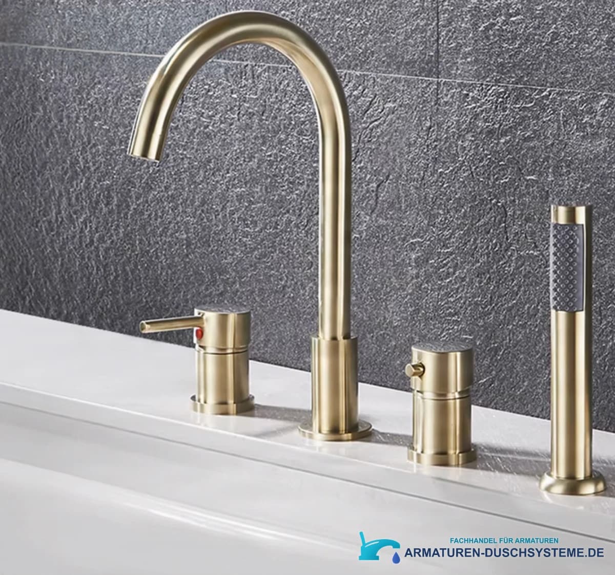 Badewannenarmatur EY KM1834-bgx in gebürstetem Gold