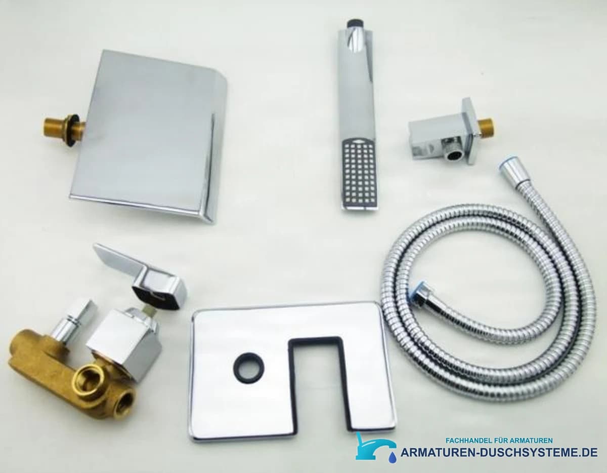 Unterputz-Duschsystem mit Wasserfallfunktion PT69359 in poliertem Chrom