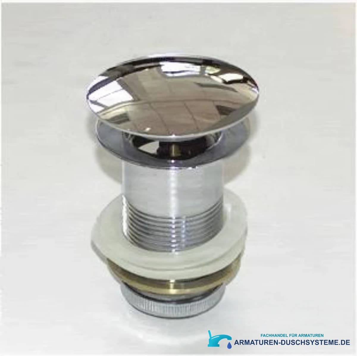 Pop-up-Siphon für Waschbecken woo-1491 – runder Chromverschluss