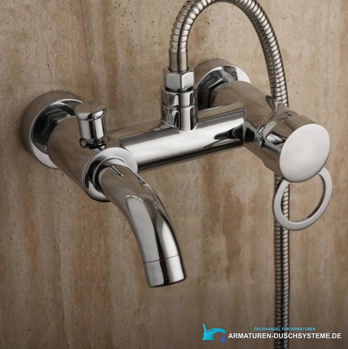 Wand-Badewannenarmatur EYN SK2264 in poliertem Chrom