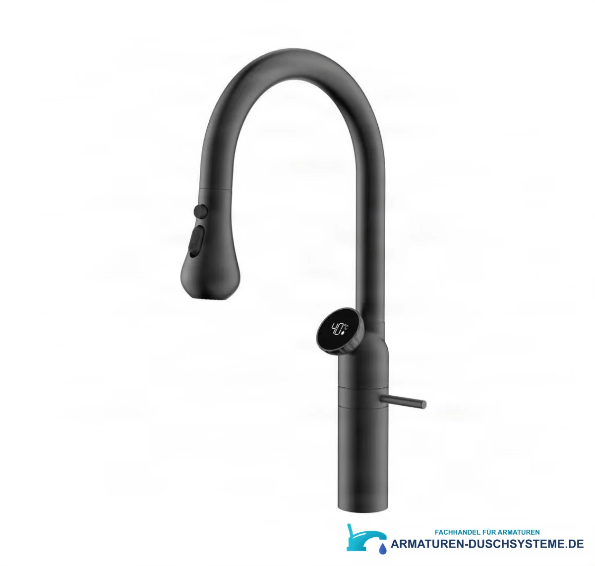 Luxus-Küchenarmatur ELITE EDITION KF1694 – mattschwarze Oberfläche