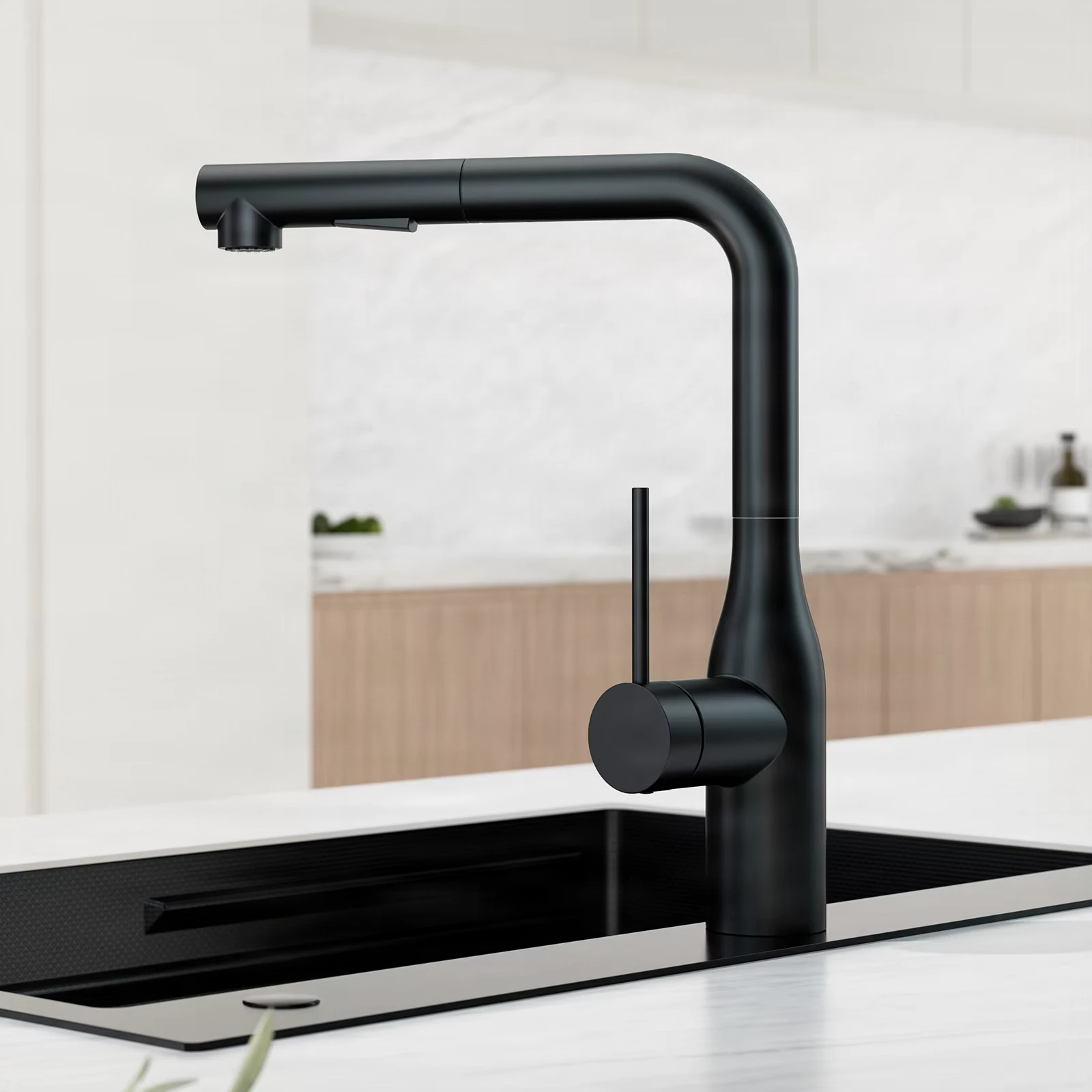 Küchenarmatur ELITE EDITION KF1699 mit Ausziehbrause, 2 Strahlarten und mehreren Farbausführungen